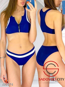 Купальник раздельный спортивный на замке