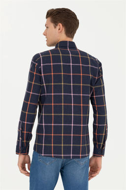 Мужская темно-синяя рубашка с длинным рукавом - U.s. polo assn фото 12