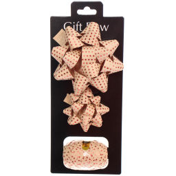 Цена за 2 шт. Набор для декорирования "Звездное небо" бант 1,7см, бант 1 см, лента 5мм (10м), Красный