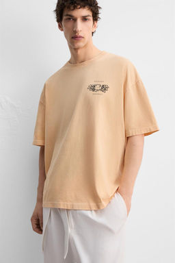 T-SHIRT WITH CONTRAST GRAPHIC - Zara фото 6