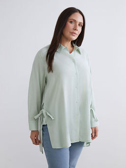 Modal Kar???ml? Oversize Kad?n G?mlek Tunik