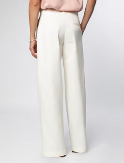 Брюки-палаццо из хлопка с защипами - Vilatte фото 4