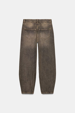 ZW COLLECTION MID-WAIST BARREL JEANS - Zara фото 7
