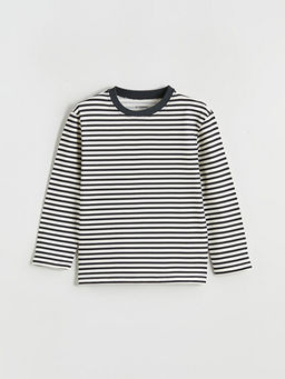 Bisiklet Yaka ?izgili Erkek ?ocuk Ti??rt