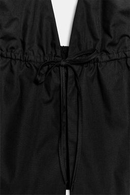 TOP HALTER POPEL?N / Negro