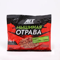 Цена за 4 шт. Смесь от грызунов "Мышиная отрава", гранулы + зерно, 100 г