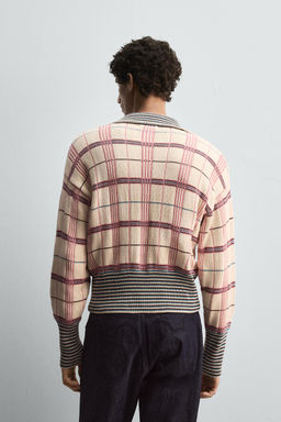 CHECK JACQUARD KNIT POLO SHIRT HARRY LAMBERT FOR ZARA X DISNEY  фото 3
