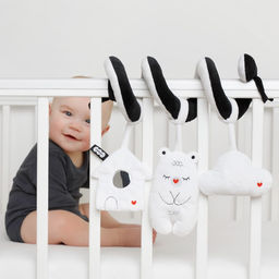 Мягкая подвеска-спираль «Мишка. Первые цвета»