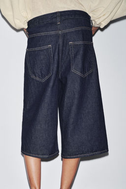 ZW COLLECTION LONG DENIM BERMUDA SHORTS - Zara фото 3