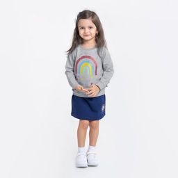 CRB wear/CWKG 62810-11-282 Джемпер модель свитшот для девочки, светло-серый меланж/Ex.Cherubino  фото 2