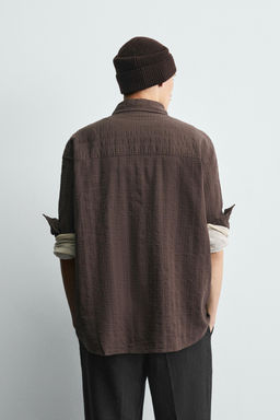 TEXTURED CHECK SHIRT - Zara фото 3