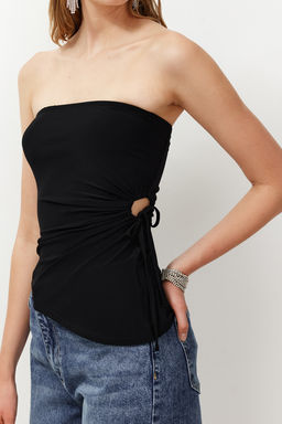 Siyah Cut Out/Pencere Detayl? Detayl? Orme Bluz TPRSS24BZ00034 - Trendyolmilla фото 4