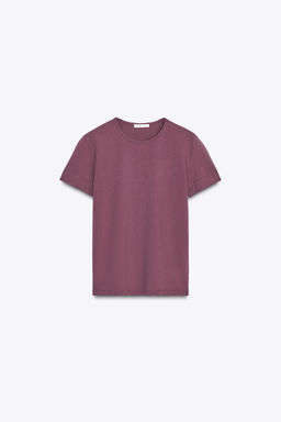 SHORT SLEEVE RUSTIC COTTON T-SHIRT - Zara фото 3
