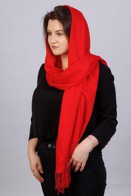 Палантин женский однотонный MAGROM, красный, 180 х 70 см, из кашемира и шелка