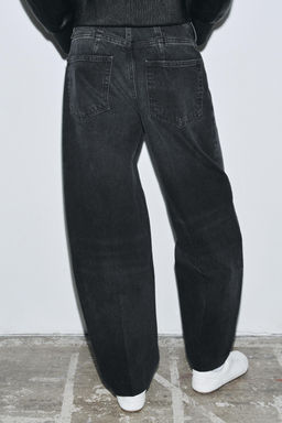 ZW COLLECTION HIGH-WAIST TAPERED JEANS - Zara фото 3