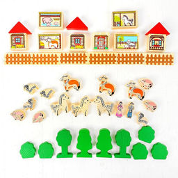 Конструктор деревянный «Ферма», 42 детали