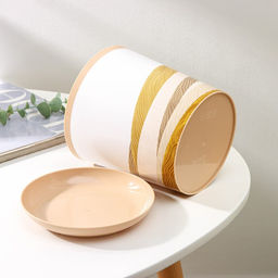 Цена за 2 шт. Горшок для цветов с поддоном Доляна «Каракум. Пустошь», 1.6 л, d=14 см, h=15.5 см, пластиковый, цвет бежевый