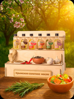 Набор салатных миндальных масел из 6 бутылок - Наследие Крыма фото 2