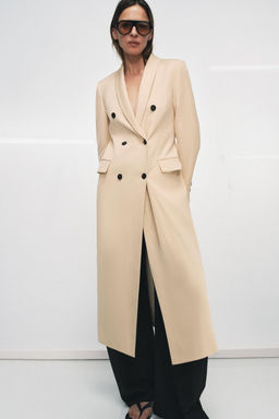 ABRIGO FLUIDO CRUZADO ZW COLLECTION / Beige - Zara фото 4