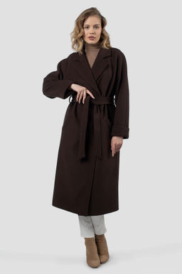 01-12224 Пальто женское демисезонное (пояс)