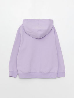 Kap??onlu Bask?l? Uzun Kollu K?z ?ocuk Sweatshirt - Waikiki фото 2