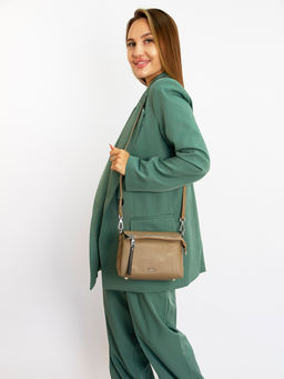 LACCOMA сумка TH9282P-капучино натуральная кожа полиэстр