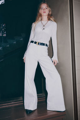 Top de punto efecto encaje - H&m фото 4