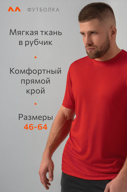 Мужская спортивная футболка в рубчик Happyfox