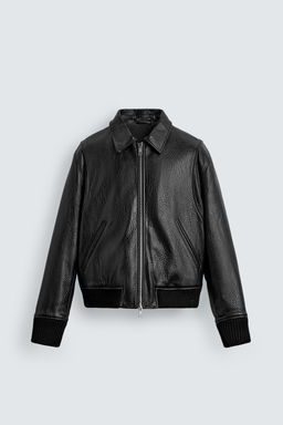 QUILTED FAUX LEATHER JACKET