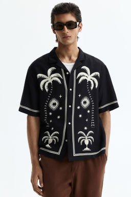 Camisa resort estampada Relaxed Fit - H&m фото 7