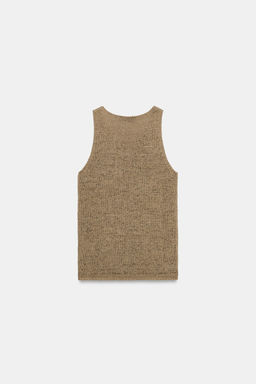 TOP PUNTO GRUESO / Tostado oscuro - Zara фото 8