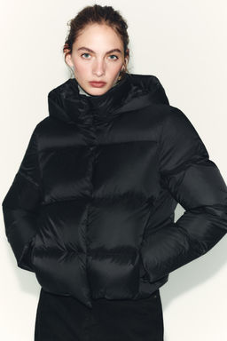 WATER-REPELLENT WINDPROOF FEATHER AND DOWN JACKET WITH HOODIE - Zara фото 2
