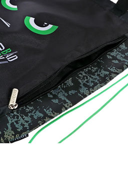 Мешок для обуви deVENTE на шнурке, с принтом, размер 43×1×38 см, чёрный