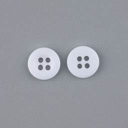 Цена за 1000 шт. Пуговица 4 прокола, d = 10 мм, цвет белый, цена за 1 штуку