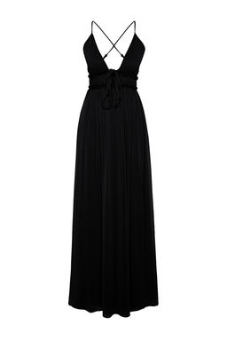 TRENDYOLMILLA Cok Renkli A-Kesim Astarl? Sifon Dokuma Uzun S?k Abiye Elbise TPRSS24AE00058  фото 7