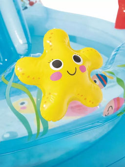 Игровой центр надувной детский Подводный мир, от 2 лет с разбрызгивателем, горкой и игрушками - Intex фото 5