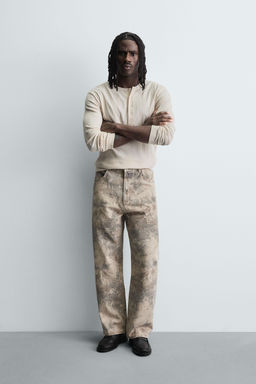 ABSTRACT PRINT BAGGY FIT TROUSERS