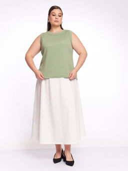 Юбка из плотного трикотажа UB17406WHT04