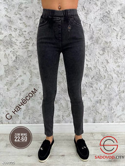 Джеггинсы с начёсом с высокой посадкой - Bruno фото 6