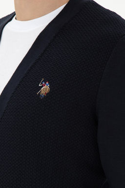 Мужской темно-синий базовый трикотажный кардиган Неожиданная скидка в корзине - U.s. polo assn фото 7