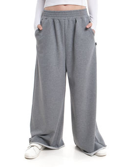 Брюки для девочки палаццо 22-7693 темно-серый меланж - Mini maxi фото 7