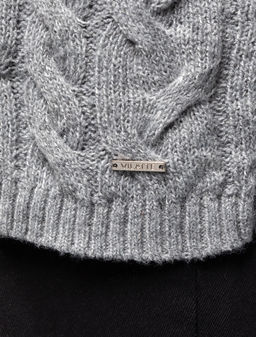 VILATTE / Удлиненный свитер тонкой вязки с шерстью  фото 6