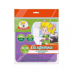 Салфетка для КУХНИ "Умничка" Микрофибра 30*30см 1шт арт. CM30-K-LB