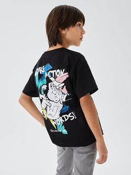 Rahat Kal?p Bisiklet Yaka Nostaljik Maymun Bask?l? Erkek ?ocuk Ti??rt