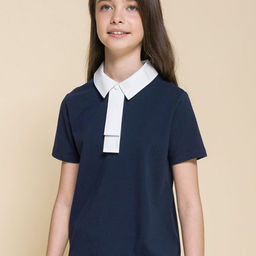 PELICAN, джемпер для девочек, Темно-синий  фото 4