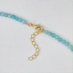 Колье с подвеской из Амазонита и Розового кварца