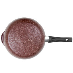 Сотейник с антипригарным покрытием д24см Шоколад, h8,2см, s0,4см, ручка из термостойкого пластика, стеклянная крышка с пароотводом, подарочная упаковка (Россия) - Домашняя мода фото 4