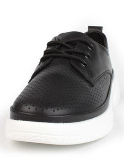 03-PDXL140-2 BLACK Полуботинки спортивные женские (натуральная кожа)