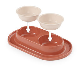 Миска для животных Эффи 0,3л двойная (на подставке) ALTA М9042 - Альтернатива фото 7