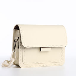 Сумка женская-мессенджер, цвет бежевый 17*14*6 см